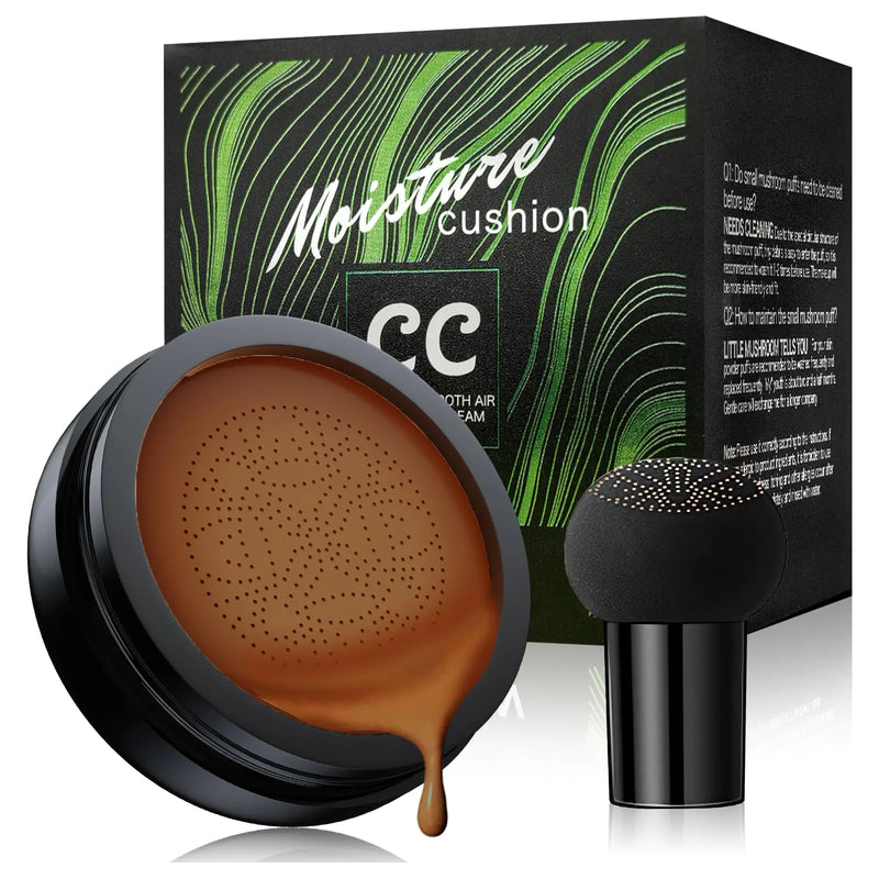 Flawless Matte CC Cream - Dark Brown Foundation with Mushroom Sponge