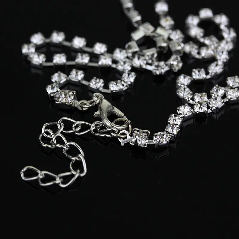 Ocean Heart Crystal Pendant Necklace