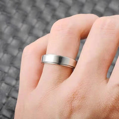 Titanium Shine Swivel Lettering Ring
