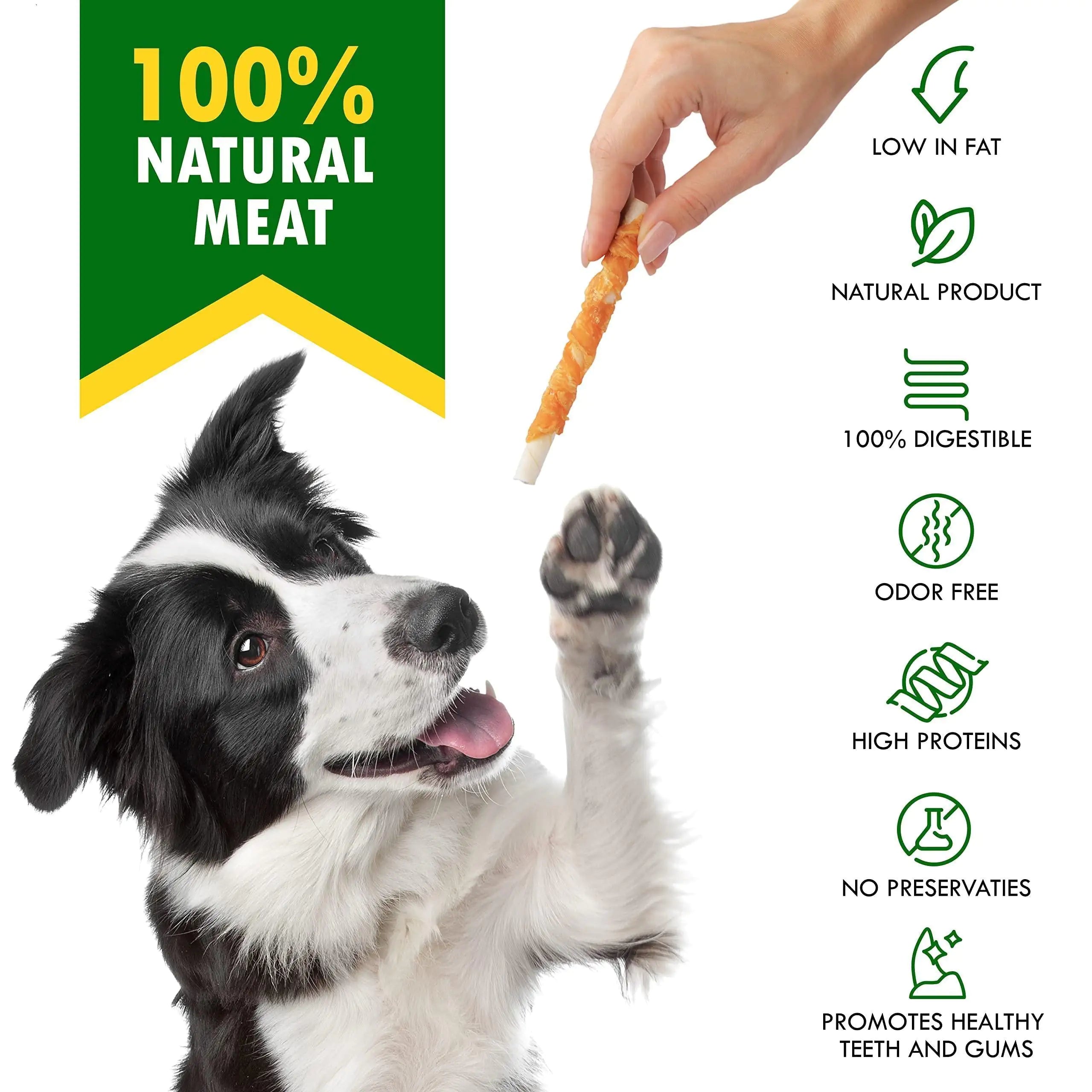 Chicken-Wrapped Rawhide Sticks for Dogs