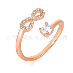 Chic Zirconia Silver/Gold/Rose Gold Ring