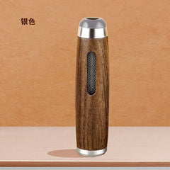 Portable Walnut Wood Car Ashtray (No-Drop Design)