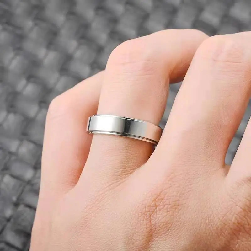 Titanium Shine Swivel Lettering Ring