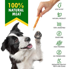 Chicken-Wrapped Rawhide Sticks for Dogs