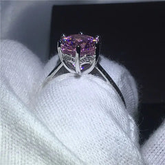 Floral Diamond & Pink Zircon Ring - Bridal Collection