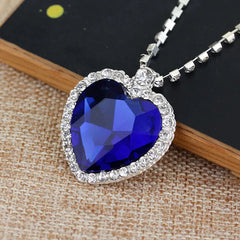 Ocean Heart Crystal Pendant
