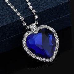Ocean Heart Crystal Pendant