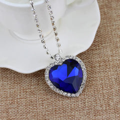 Ocean Heart Crystal Pendant