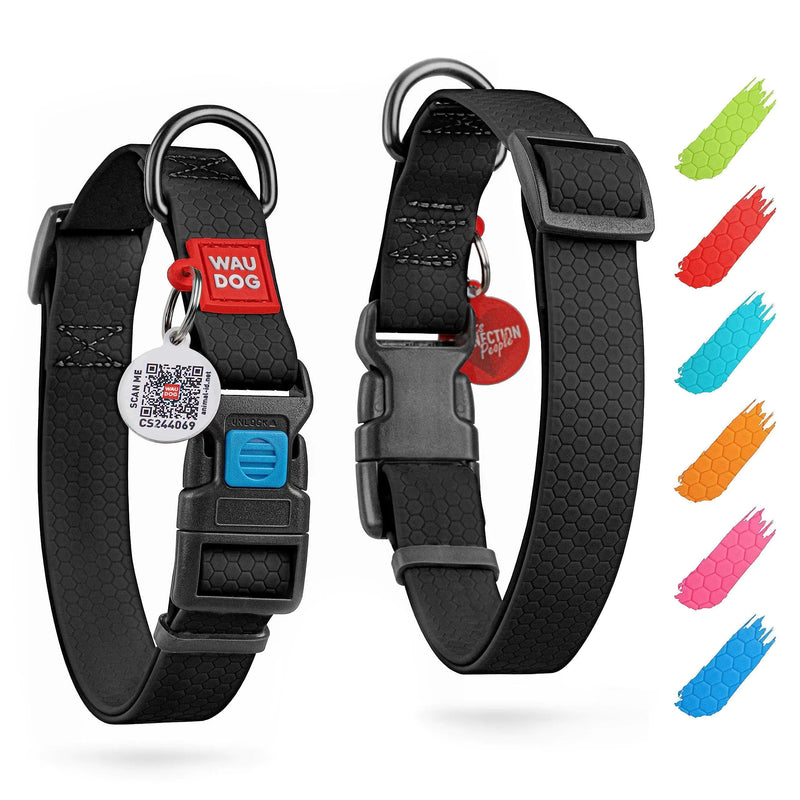 Adjustable Black Collar for Medium Dogs